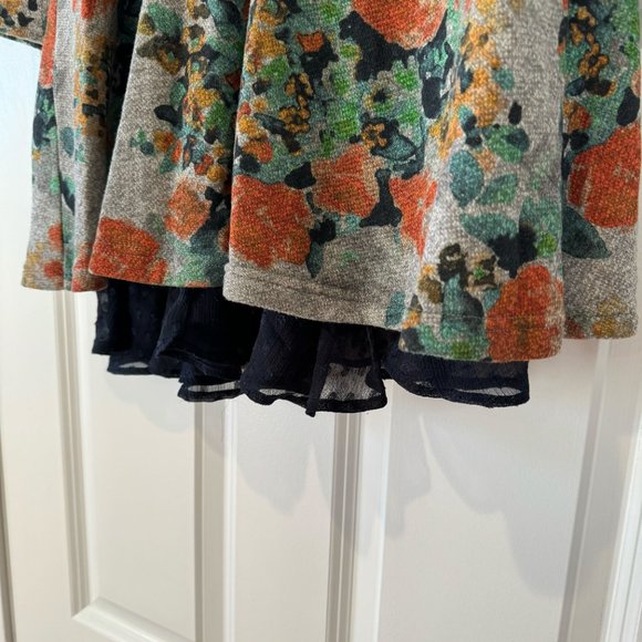 Anthropologie Saturday Sunday Grey Floral Print Dress - Size Medium - Picture 13 of 13